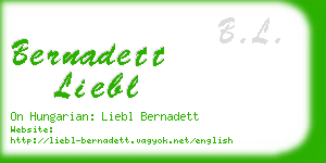 bernadett liebl business card